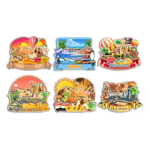 Luxor Aswan Dahab Giza Egypt Fridge Magnet Travel Souvenir Gift Handmade Decorative