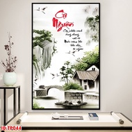 Water painting - UV printed wall painting - (glossy mirror finish) 40x80cm