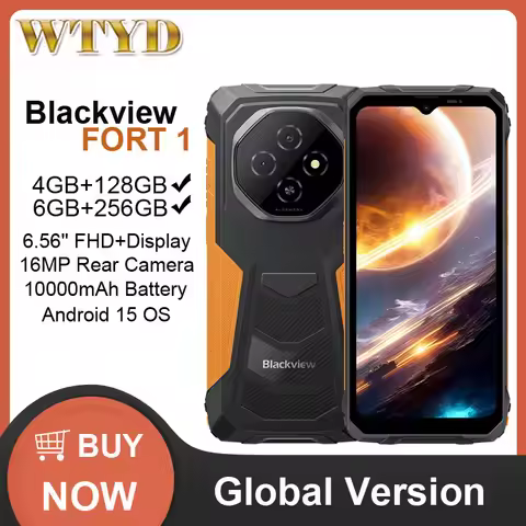 Blackview FORT 1 Rugged Phone 4GB+128GB / 6GB+256GB 6.56'' HD+ 90Hz Display Android 15 10000mAh 4G N
