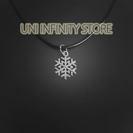JWNE0691 Necklace Korean Snow Symbol Winter Necklace for Men and Women Silver Symbol Winter Necklace