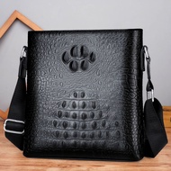 ✜✸☑ Genuine Leather Texture Men's Shoulder Bag Messenger Bag Tablet Bag Crocodile Pattern Business Bag Backpack Casual Bag