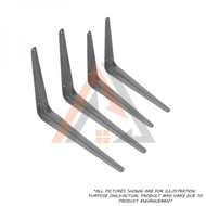 1 Pair Wall Shelf Bracket Shelving Wall Mount Rack Racking Grey L Bracket Dinding