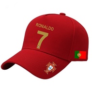 New Style No. 7 Sweat-Absorbent Men's Cotton Football Portugal Team Jersey Cap Can Fan Shade Basebal
