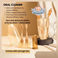 [3in1] baby silicone tongue oral teeth cleaning 0m-2y berus lidah untuk kerak susu