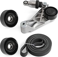 90K-39415 Serpentine Belt Tensioner Drive Component Kit Fit for Jeep Wrangler JK 3.6L 2012-2018, Eng