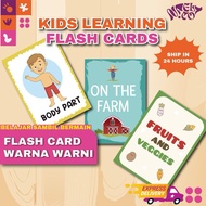 [Flash Card] Kids Learning Buah / Sayur / Cuaca Alat Bantu Belajar Interaktif Dengan Pendidikan Awal