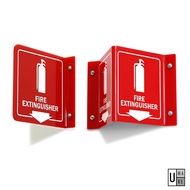 Fire Extinguisher 3D Signage V sign L shape sign Pemadam Api Fire Projecting, Fire Alarm, Fire Hose