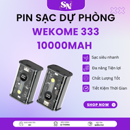 Pin dự phòng Wekome WK-333 10.000mAh PD 22.5W Pin sạc dự phòng trong suốt 10000mAh WEKOME WP-333 Sạc