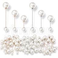 10Pcs 35mm 55mm 73mm Double Pearl Brooch Pin Waistband Tightener Anti-fade Exquisite Elegant Brooche
