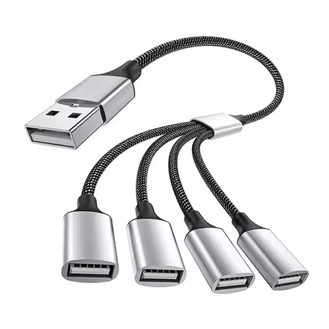 Multi USB Hub Extensions 4 Port Type C Hub USB Splitter High Speed Data Transmission Charger Adapter