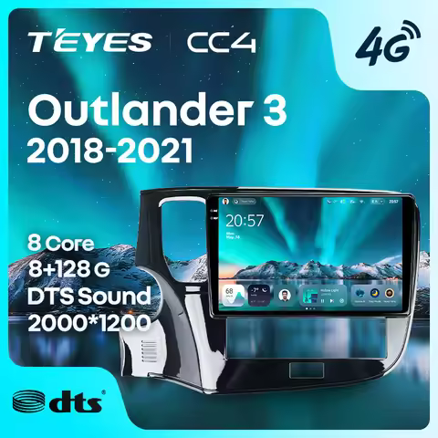 TEYES CC4 For Mitsubishi Outlander 3 III GF0W GG0W 2018 - 2021 CarPlay Android Auto 2DIN Car headuni
