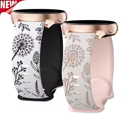 20mm Women Silicone Strap for Samsung Galaxy Watch 7 6 5 4 40mm 44mm 6 Classic 43 47mm Band for Huaw