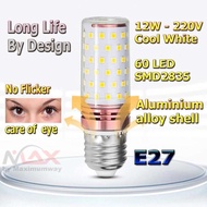 (COD) E27 Bohlam LED 12W - 220V Lampu Cahaya Putih E27 fiting drat normal rumah Corn Lamp Lampu Jagu