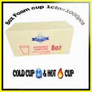 Polystyrene cup 6oz & 8oz 1 BOX (1000PCS+-)