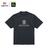 Balenciaga Nano BB T-Shirt Medium Fit Black Faded | ของแท้ ตรวจสอบโดย SASOM