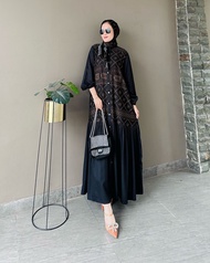 . K-FASHION Gamis Set Hijab Terbaru Kekinian Baju Wanita Lebaran Model Baru Import Viral Outfit Mode