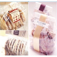 White letter cookie bag 25*9cm - 100c