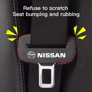 Car Logo Seat Safety Belt Buckle Cover Interior Accessories For Nissan Nismo Juke Qashqai J11 Note P