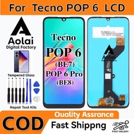 For Tecno POP 6 BE7 POP 6 Pro BE8 LCD Display Touch Screen Assembly Replacement