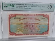1973年 有利銀行 壹佰圓 100圓 地圖