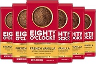 Eight O'Clock Coffee French Vanilla Ground Coffee, Medium Roast, 11 Ounce (Pack of 6) - Smooth & Aro