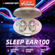 Monster Earphones Wireless Bluetooth TWS Sleep Noise Reduction HiFi Stereo Headphones Soft Fit Earbu