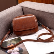 KY@D Genuine Leather Small Bag Women2023New Niche Design Mini Satchel High-Grade Small Shoulder Messenger Bag CXN4