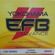 LN2 (DIN60) YOKOHAMA EFB ADVANCE BATERI KERETA CAR BATTERY