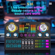 NUOXIANGE S30 Professional Mixer, Compatible with PC, Laptop, Smartphone, Streaming Podcasts, Video 