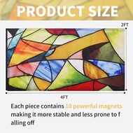 4 Pcs Fluorescent Light Covers - Light Covers for Ceiling Lights Classroom, Magnetic Light Filters f