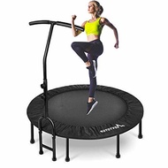 ▶$1 Shop Coupon◀  MOVTOTOP Foldable Mini Trampoline Rebounder, Indoor Fitness Trampoline with Handra