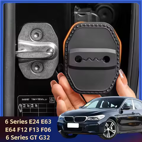 2/4Pcs Silicone Car Door Lock Cover Protective Decoration Case For BMW 6 Series E24 E63 E64 F12 F13 