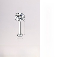 Implant Grade Titanium Alloy Stud Earrings for Sleeping Zirconia Stone Piercing Ear Bone And Cartila