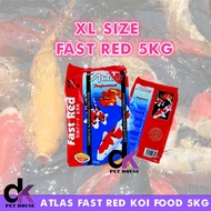 Atlas Fast Red Floating Gold Fish Koi Fish Food (XL Size) 5KG