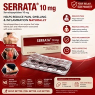 SERRATA 10MG TABLET (UBAT SURUT BENGKAK DAN MENGURANGKAN KERADANGAN) - 1 STRIP/10'S