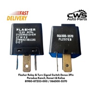 Flasher Relay & Turn Signal Switch Denso 3Pin for Perodua Kancil, Kenari & Kelisa 81980-87Z03-000 / 