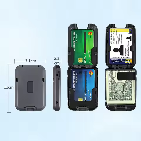 Slim Wallet RFID Blocking Wallet For Men Removable Money Metal Wallet With Money Clip For Men Crush 