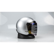 ZEUS MOTORCYCLE HELMET VISOR 385 385C ZS385C ZS385 SILVER RETRO HELMET IMPORT ORIGINAL SNI