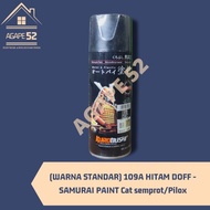 (WARNA STANDAR) 109A HITAM DOFF - Samurai Paint cat semprot pilox