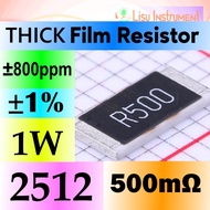 500mΩ 2512 ±1% 1W 200V ±800ppm/ C Thick Film Resistor 0.5R R500 25121WF500LT4E Royal Ohm