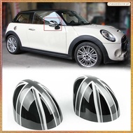 [U L Z R] Car Door Side Mirror Cover Caps for Mini Cooper Hardtop F54 F55 F56 F57 F60 Series Black&G