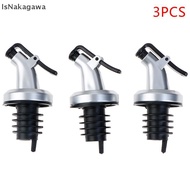[Isn] 3pcs Stainless Steel Wine Bottle Stopper Liquor Bottle Pourer Stopper Dispenser  [MY]