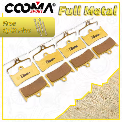 Bicycle Disc Brake Pads for Hope Tech Evo V4 Hydraulic Caliper, 4 Pairs, Gold Full Metal, Ultra Clas