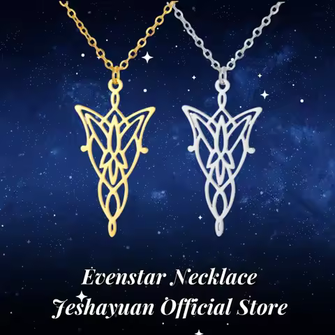 Jeshayuan The Lord Arwen Evenstar Necklace For Women The Elf Princess Stainless Steel Undómiel Neckl