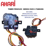 MESIN Timer wash 5 cable timer washing machine Akari 2 tubs
