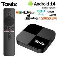 Tanix TX5 PLUS Android 14.0 TV Box 4GB 32GB Amlogic S905X5M 2.4G/5G Wifi5 4K BT5.0 1000M DDR4 Media 