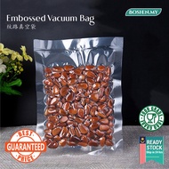 100pcs Embossed Vacuum Bag Vacuum Sealer Bag Vacuum Packaging Bag Beg Pembungkusan Beg Makanan 真空包装袋