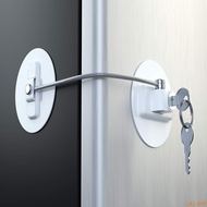 1PC White Round Refrigerator Safety Lock With 2 Keys Home Improvement Window(LLA)