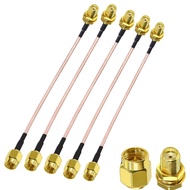 5PCS SMA Male To SMA Female Bulkhead Mount Connector RG316 Antenna Extension Cable 10CM 15CM 20CM 30