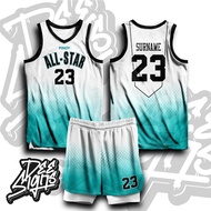 Custom All Star Basketball Jersey - Sublimation Design with Name & Number for Elite Players